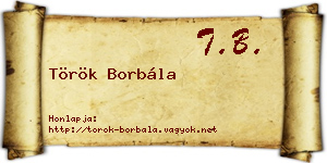 Török Borbála névjegykártya